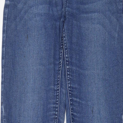 Samara Womens Blue Cotton Straight Jeans Size 10 L30 in Slim Zip