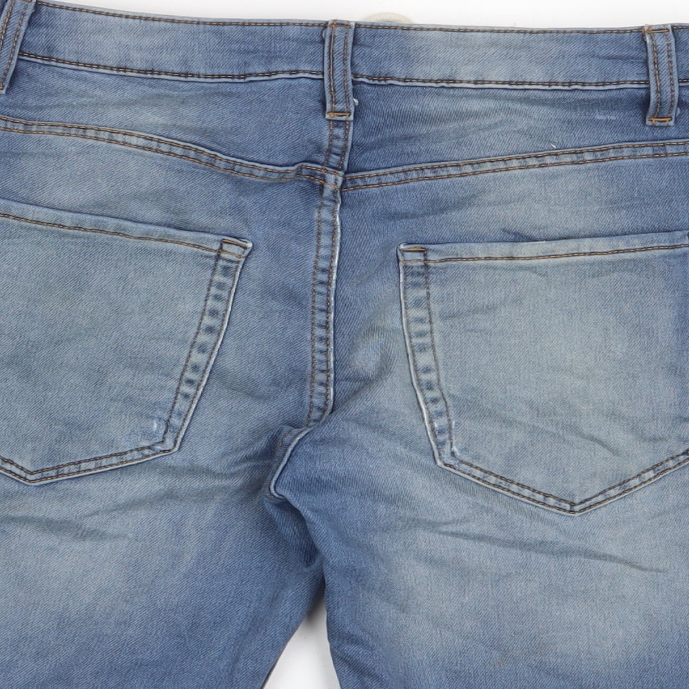 Denim & Co. Mens Blue Cotton Bermuda Shorts Size 30 in L8 in Regular Button