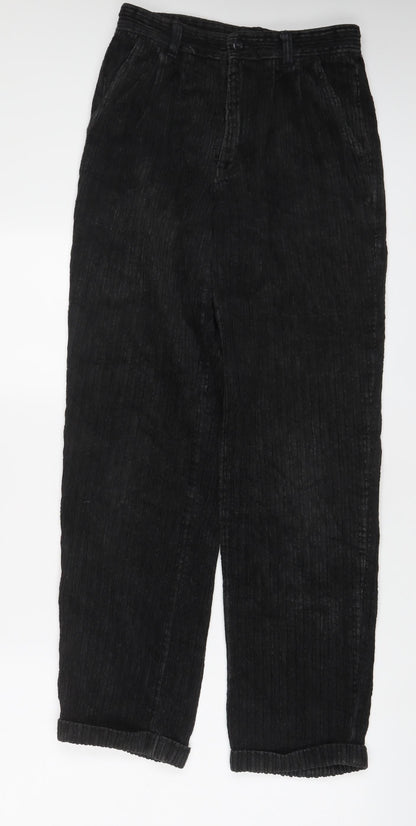 Nico Mens Grey Cotton Trousers Size 28 in L30 in Regular Zip