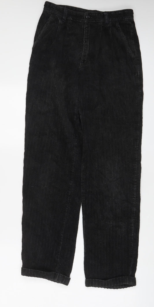 Nico Mens Grey Cotton Trousers Size 28 in L30 in Regular Zip