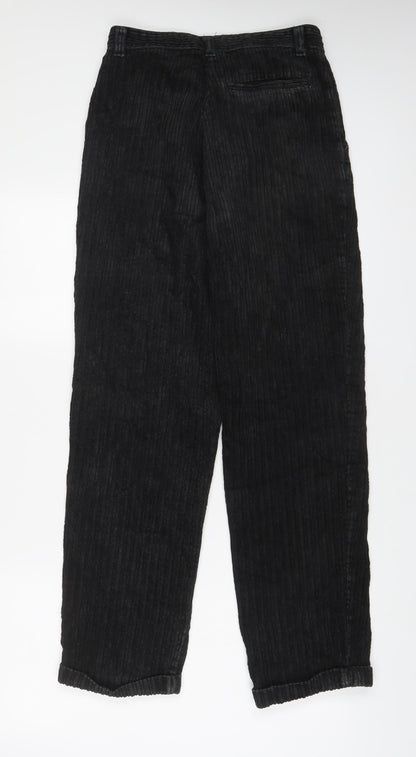 Nico Mens Grey Cotton Trousers Size 28 in L30 in Regular Zip