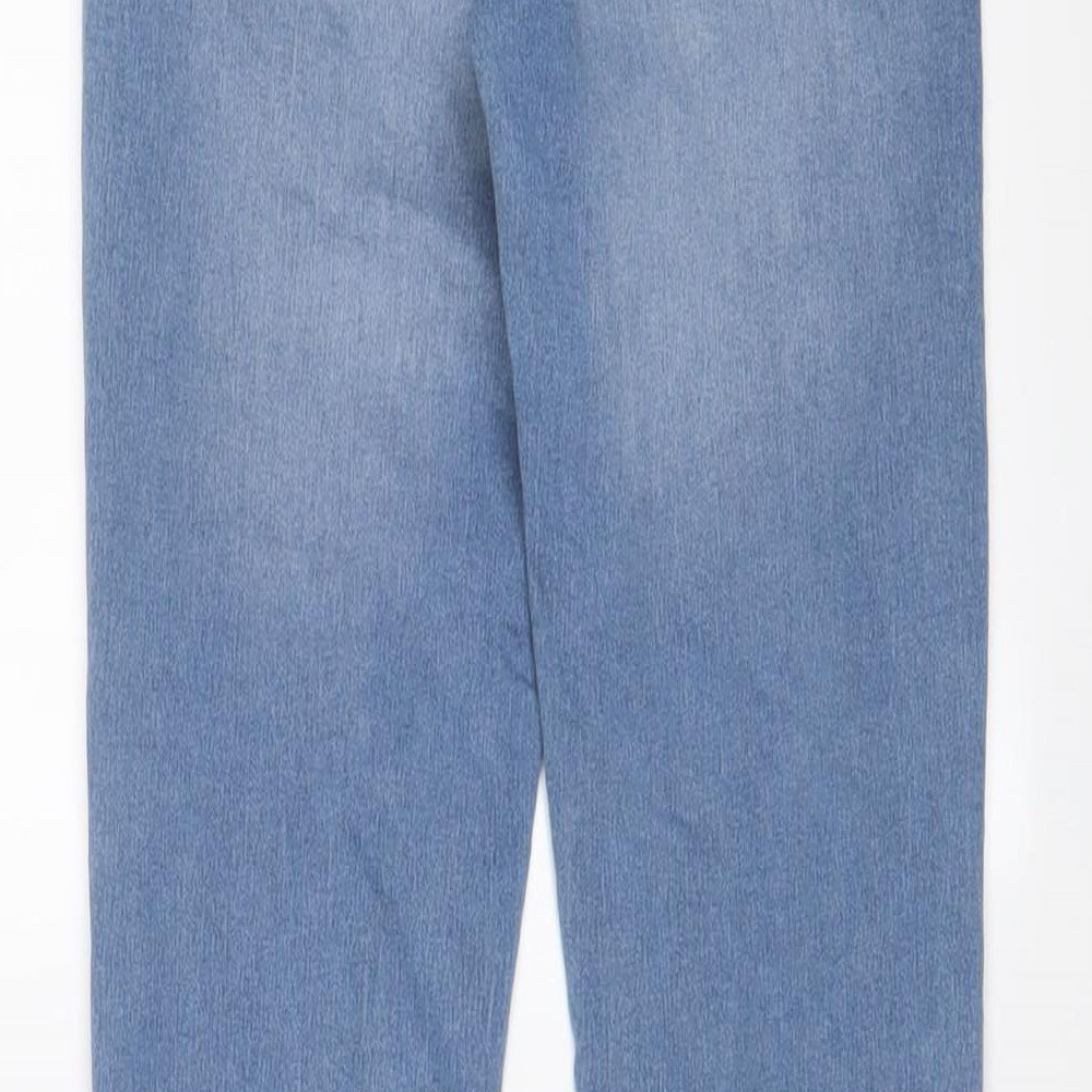 Denim & Co. Womens Blue Cotton Skinny Jeans Size 6 L28 in Regular Zip