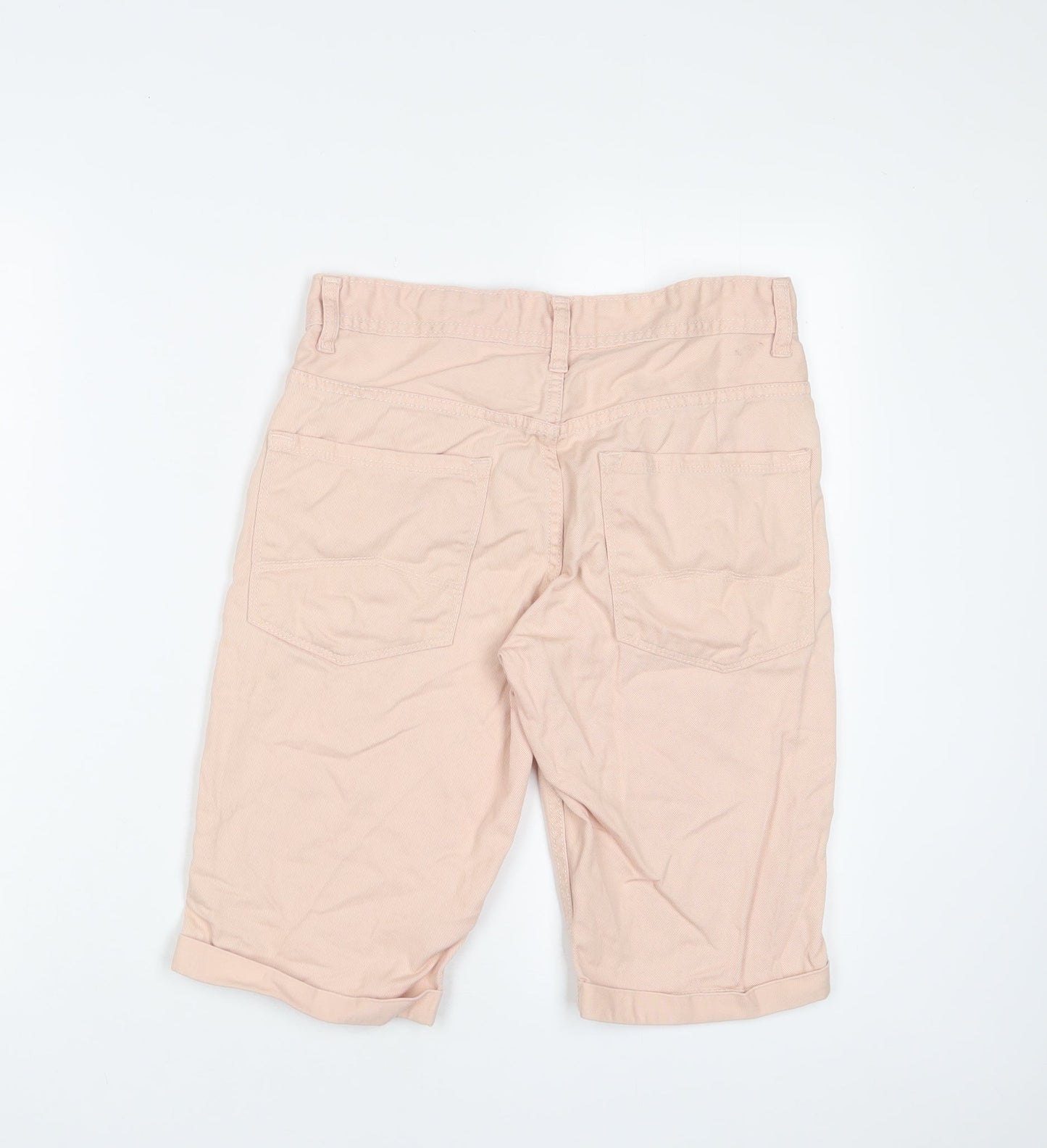 Denim & Co. Mens Pink Cotton Bermuda Shorts Size 28 in L11 in Regular Zip