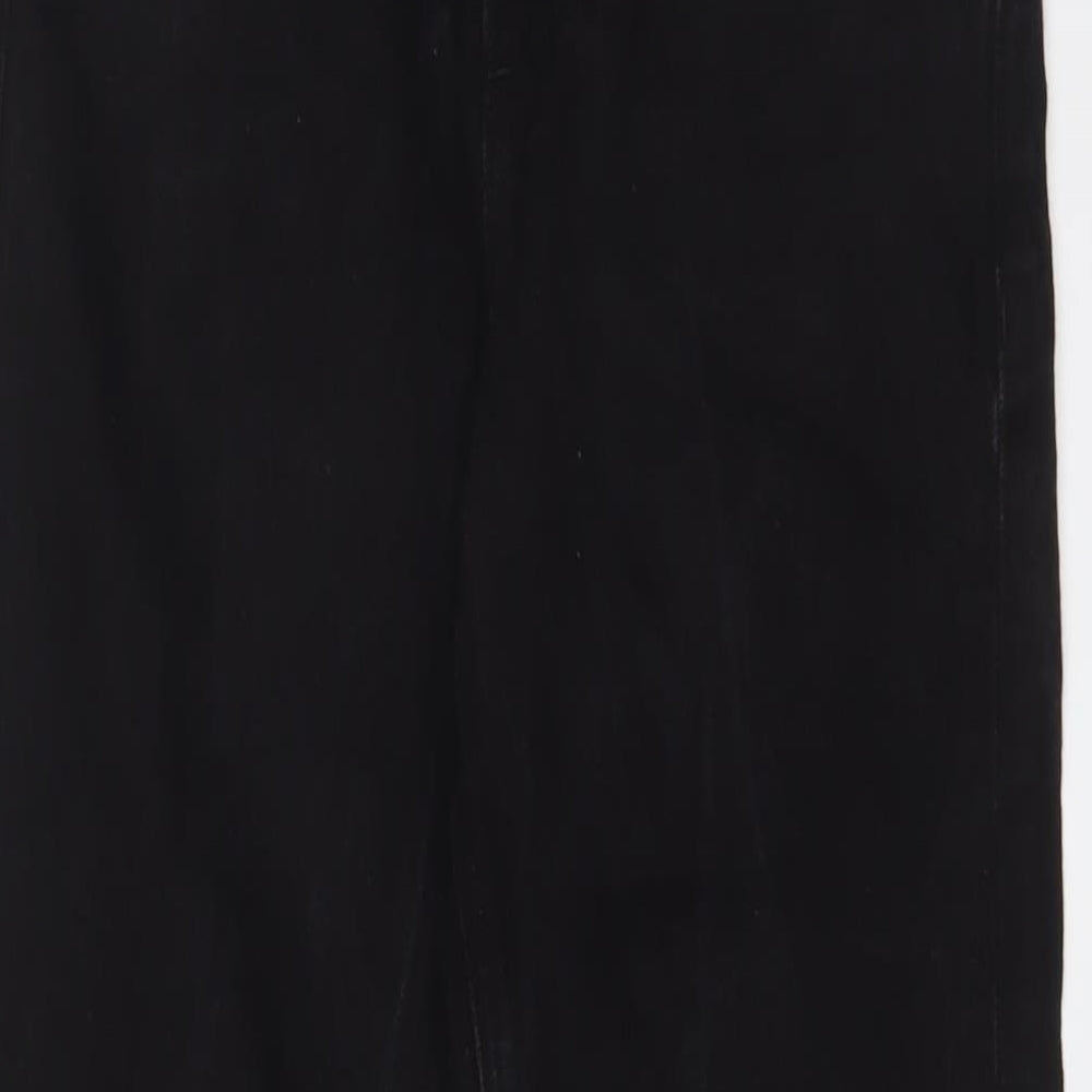 ASOS Womens Black Cotton Straight Jeans Size 28 in L30 in Regular Zip