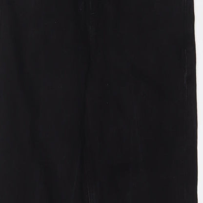 ASOS Womens Black Cotton Straight Jeans Size 28 in L30 in Regular Zip