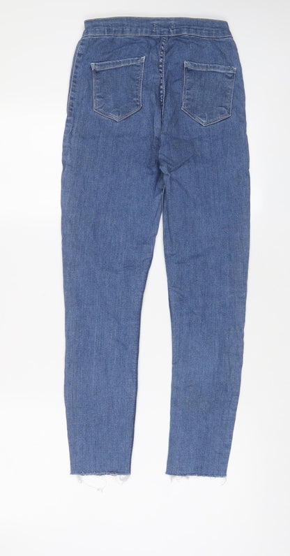Miss Poem Womens Blue Cotton Skinny Jeans Size 24 in L26 in Regular Zip
