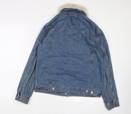 George Womens Blue Jacket Size 14 Button - Pockets