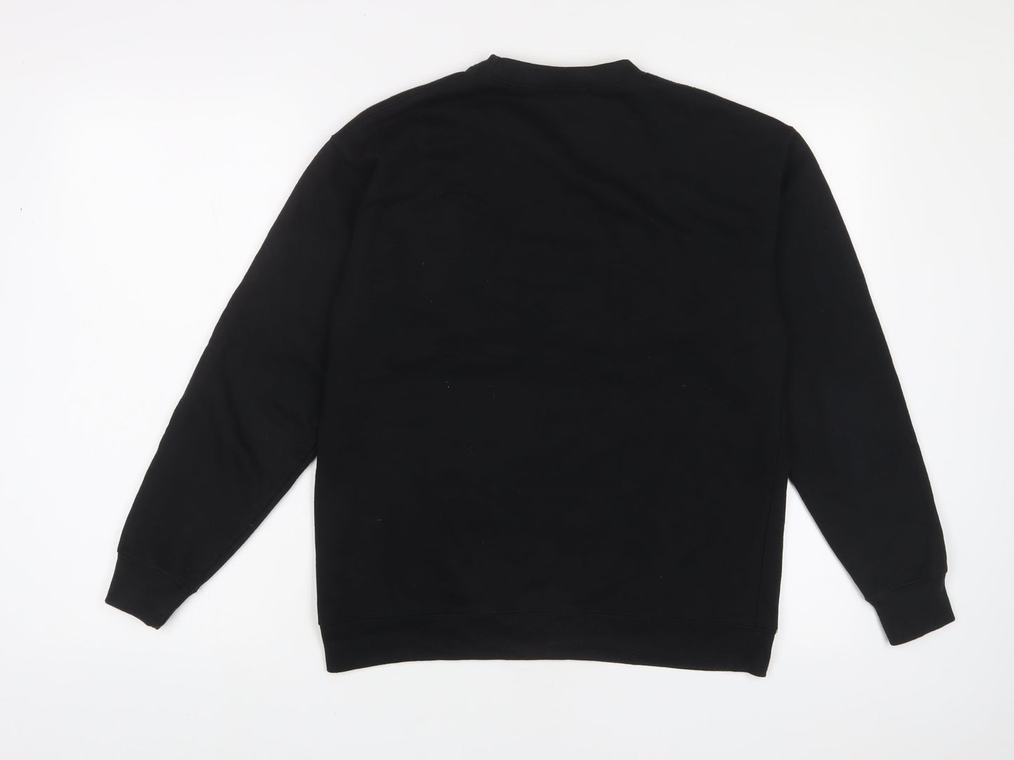 Mens UK Size S Boohoo Black Pullover Sweatshirt