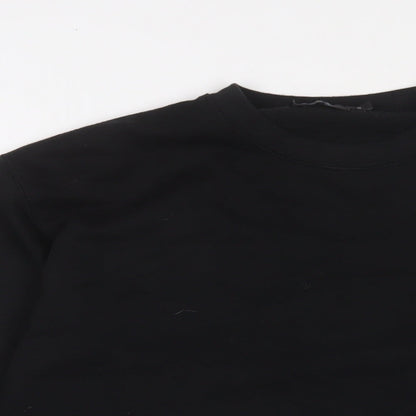 Mens UK Size S Boohoo Black Pullover Sweatshirt