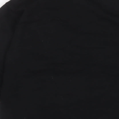 Mens UK Size S Boohoo Black Pullover Sweatshirt