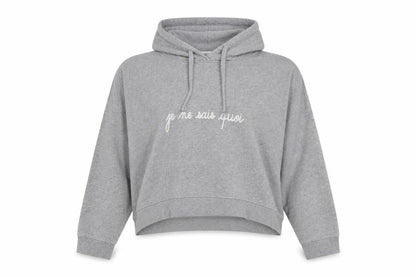 Maison Labiche Womens Grey Cotton Pullover Hoodie Size S Pullover - Cropped