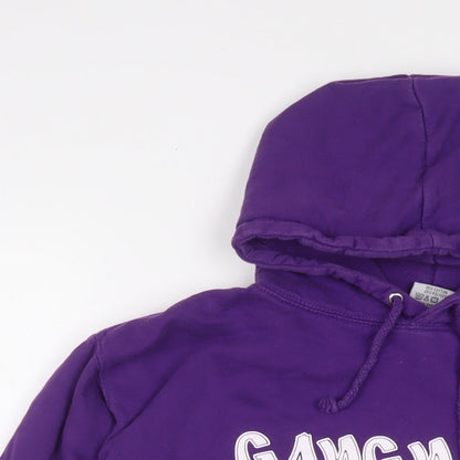 Gangnam Style Womens Purple Cotton Pullover Hoodie Size M Pullover