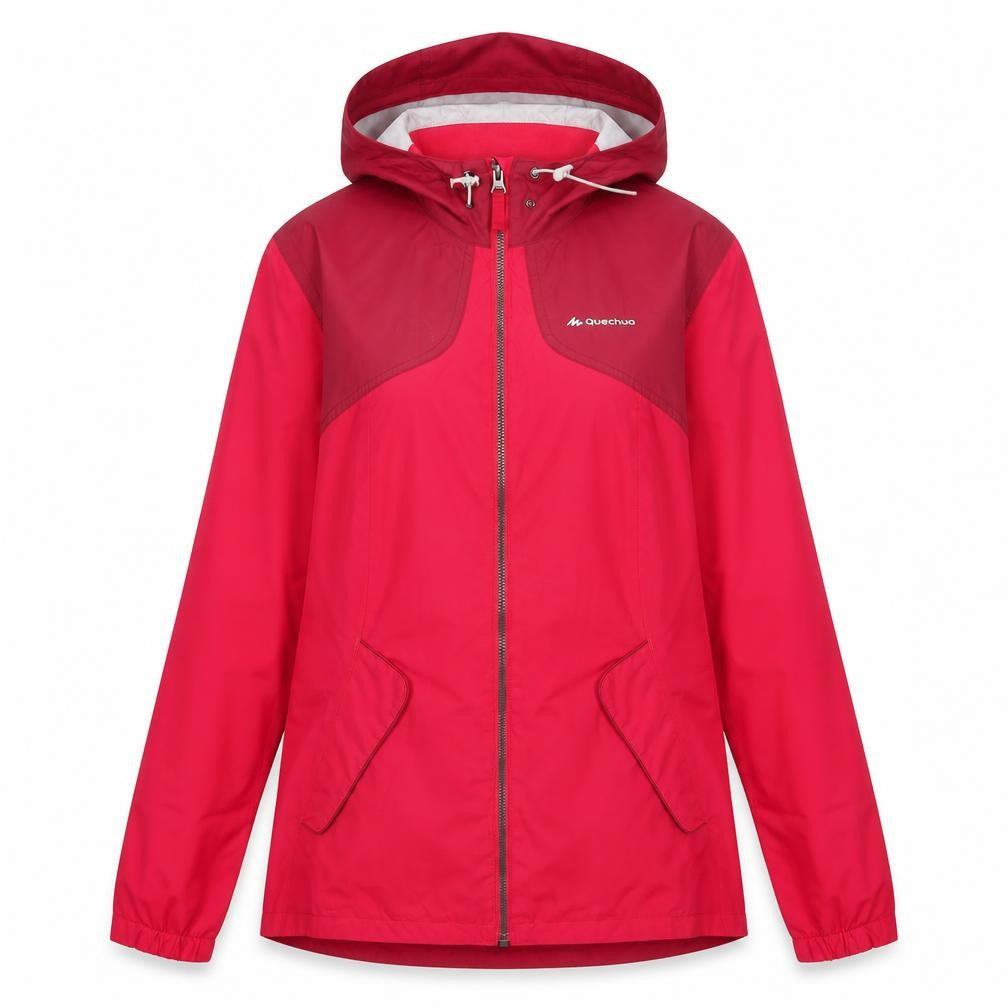 Womens UK Size S DECATHLON Pink Rain Coat