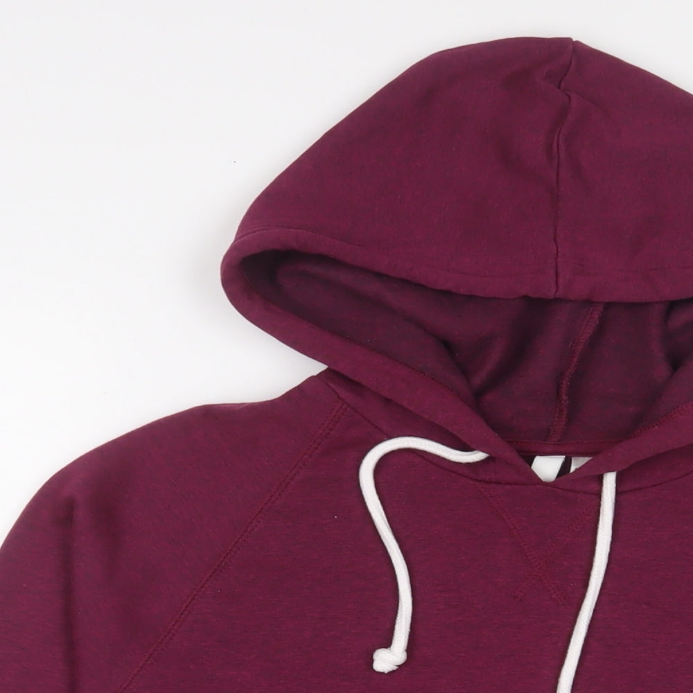 H&M Womens Purple Polyester Pullover Hoodie Size M Pullover