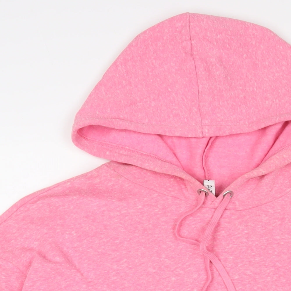 H&M Womens Pink Polyester Pullover Hoodie Size L Pullover