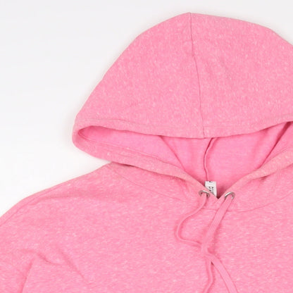 H&M Womens Pink Polyester Pullover Hoodie Size L Pullover