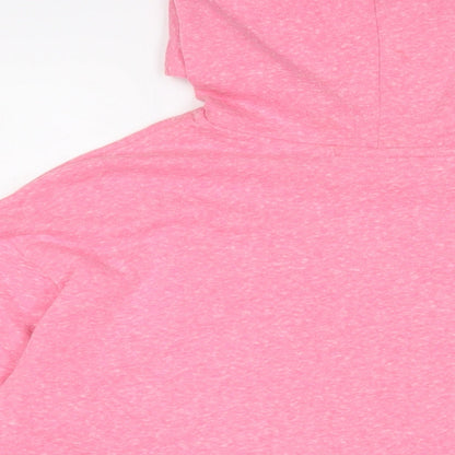 H&M Womens Pink Polyester Pullover Hoodie Size L Pullover