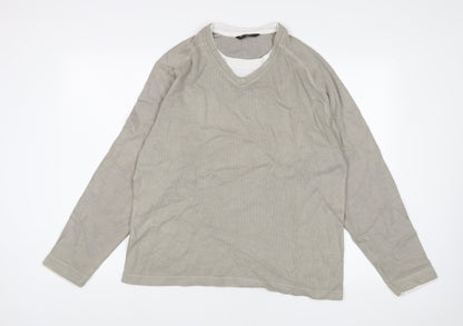 Mens UK Size M Blue Harbour Grey Pullover Sweatshirt