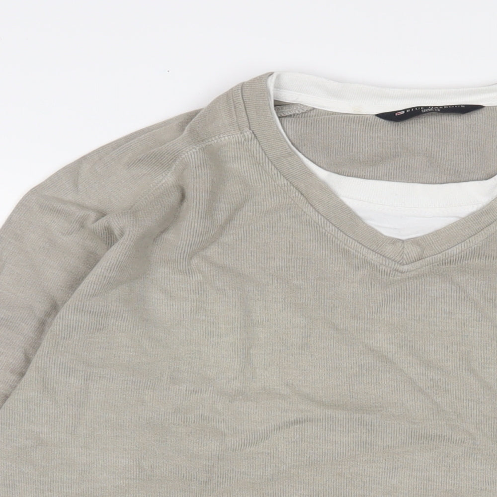 Mens UK Size M Blue Harbour Grey Pullover Sweatshirt
