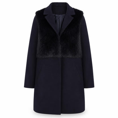 Topshop Womens Blue Overcoat Coat Size 6 Snap