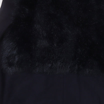 Topshop Womens Blue Overcoat Coat Size 6 Snap