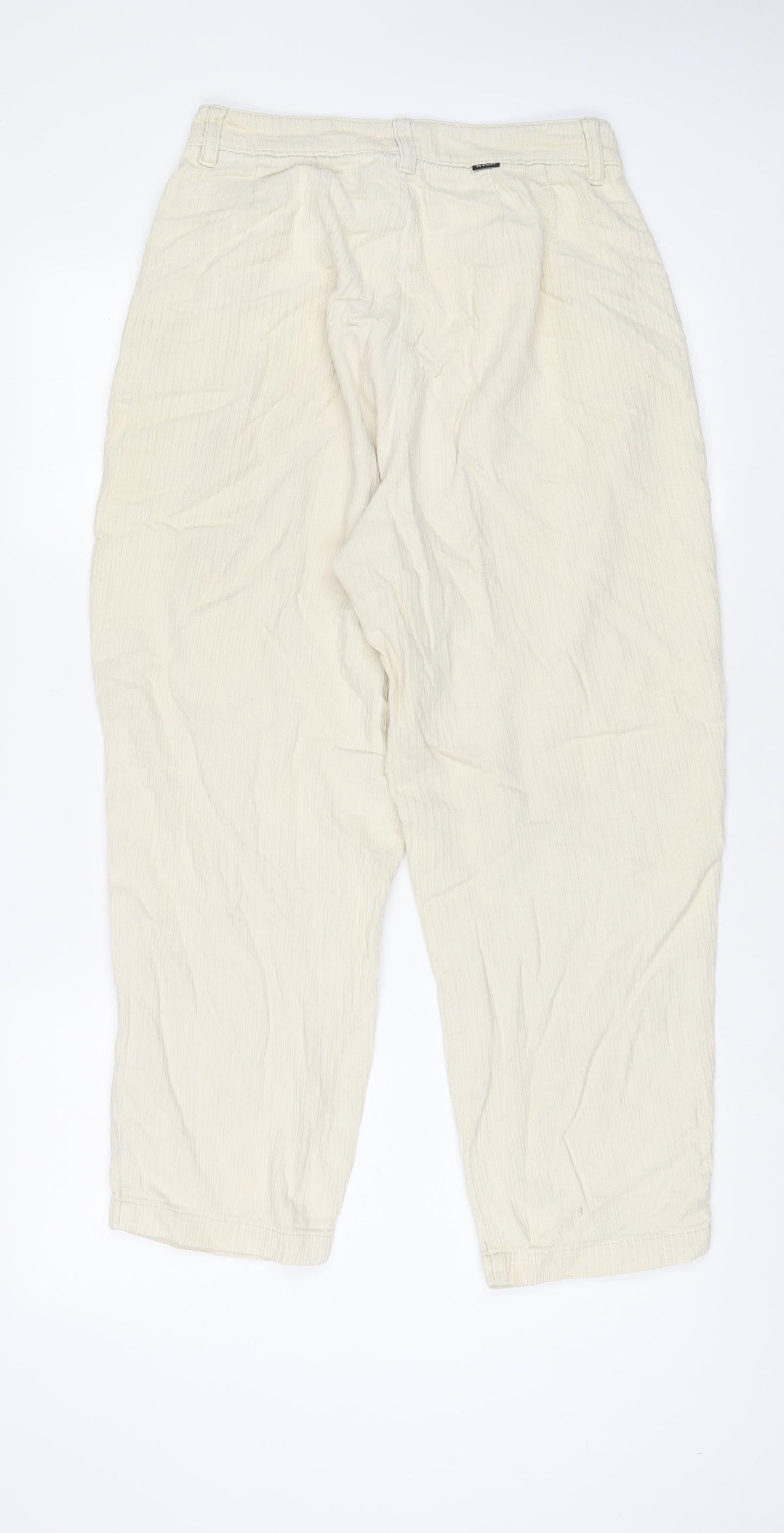 RVCA Womens Beige Cotton Trousers Size 26 in L25 in Regular Zip