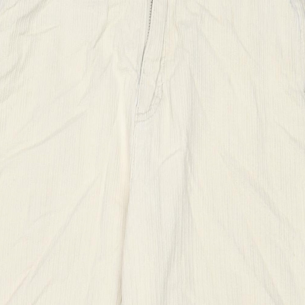 RVCA Womens Beige Cotton Trousers Size 26 in L25 in Regular Zip