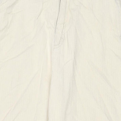 RVCA Womens Beige Cotton Trousers Size 26 in L25 in Regular Zip