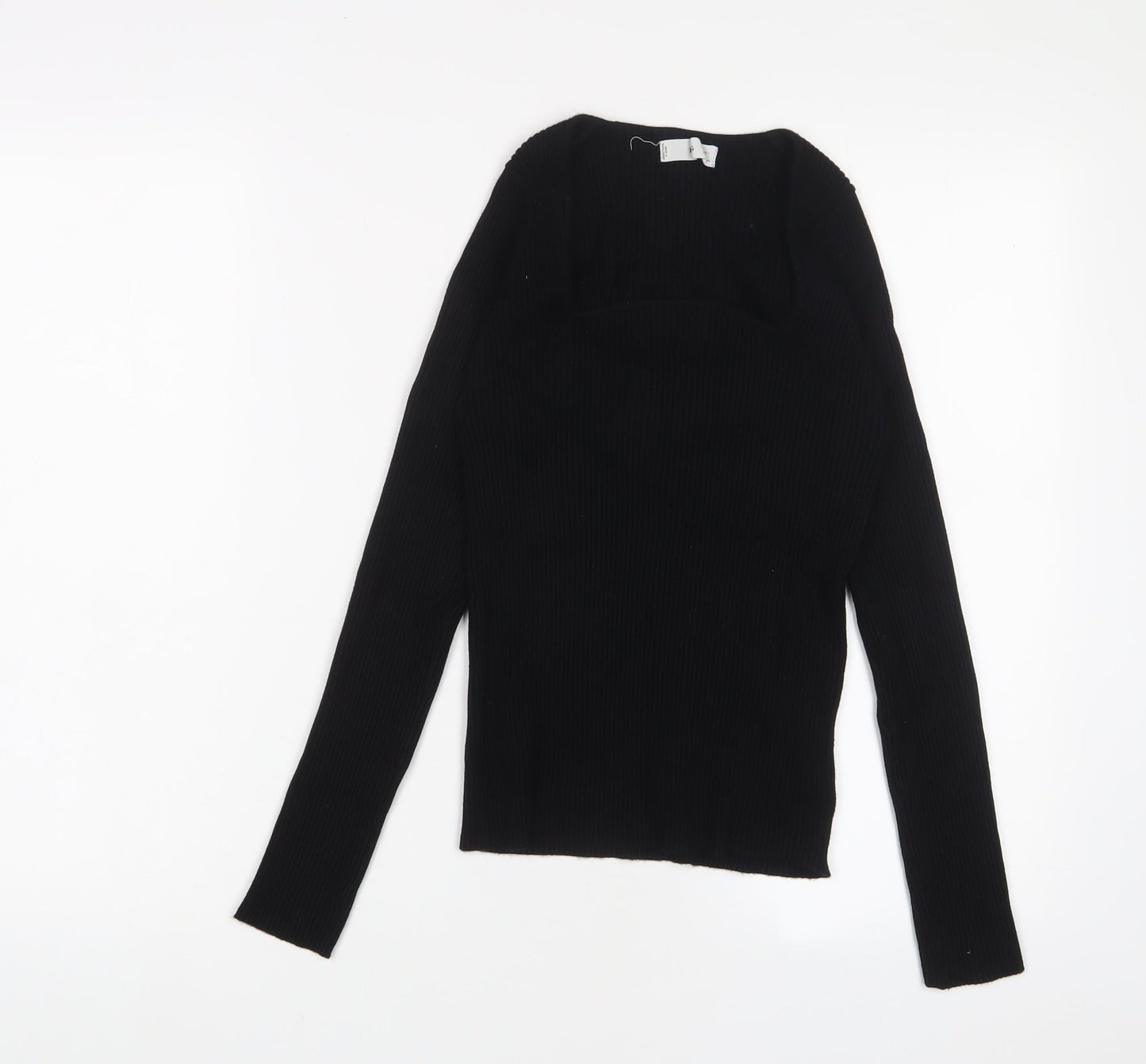 Womens UK Size L Mango Black Pullover Jumper