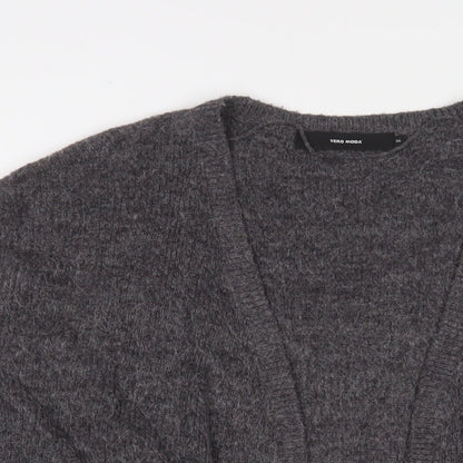 Womens UK Size XS VERO MODA Grey Cardigan Jumper