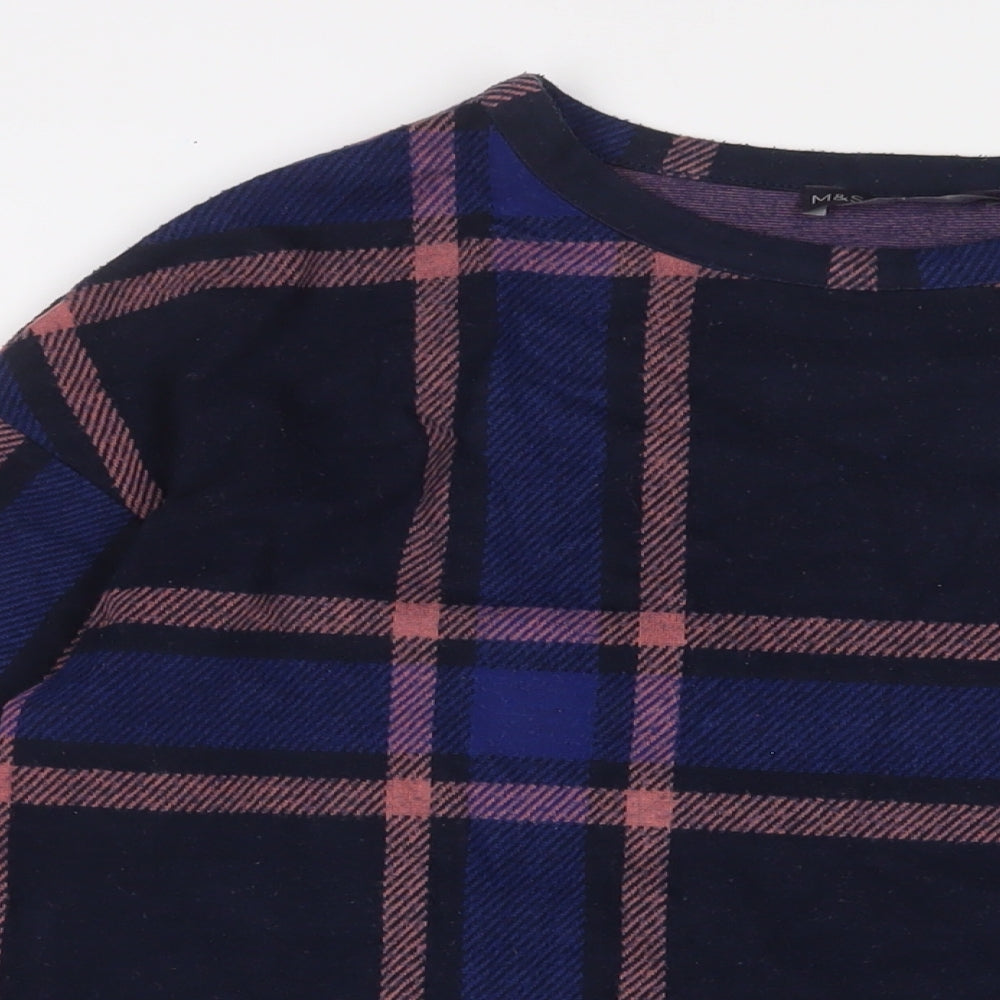 Womens UK Size 10 Marks and Spencer Blue Pullover Sweatshirt