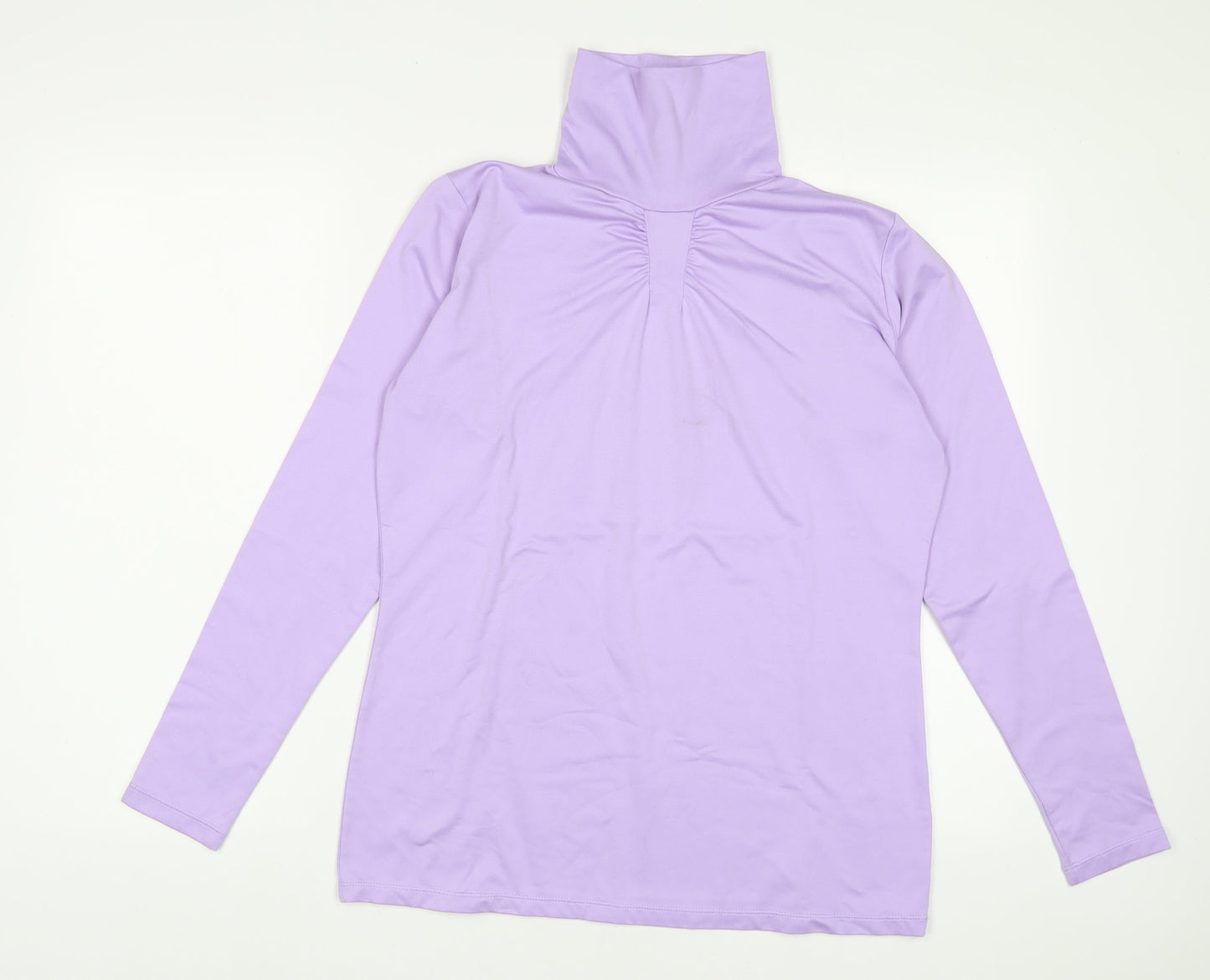 Womens UK Size 14 Green Lamb Purple Basic T-Shirt
