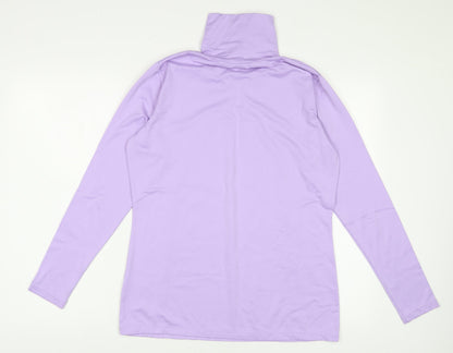Womens UK Size 14 Green Lamb Purple Basic T-Shirt