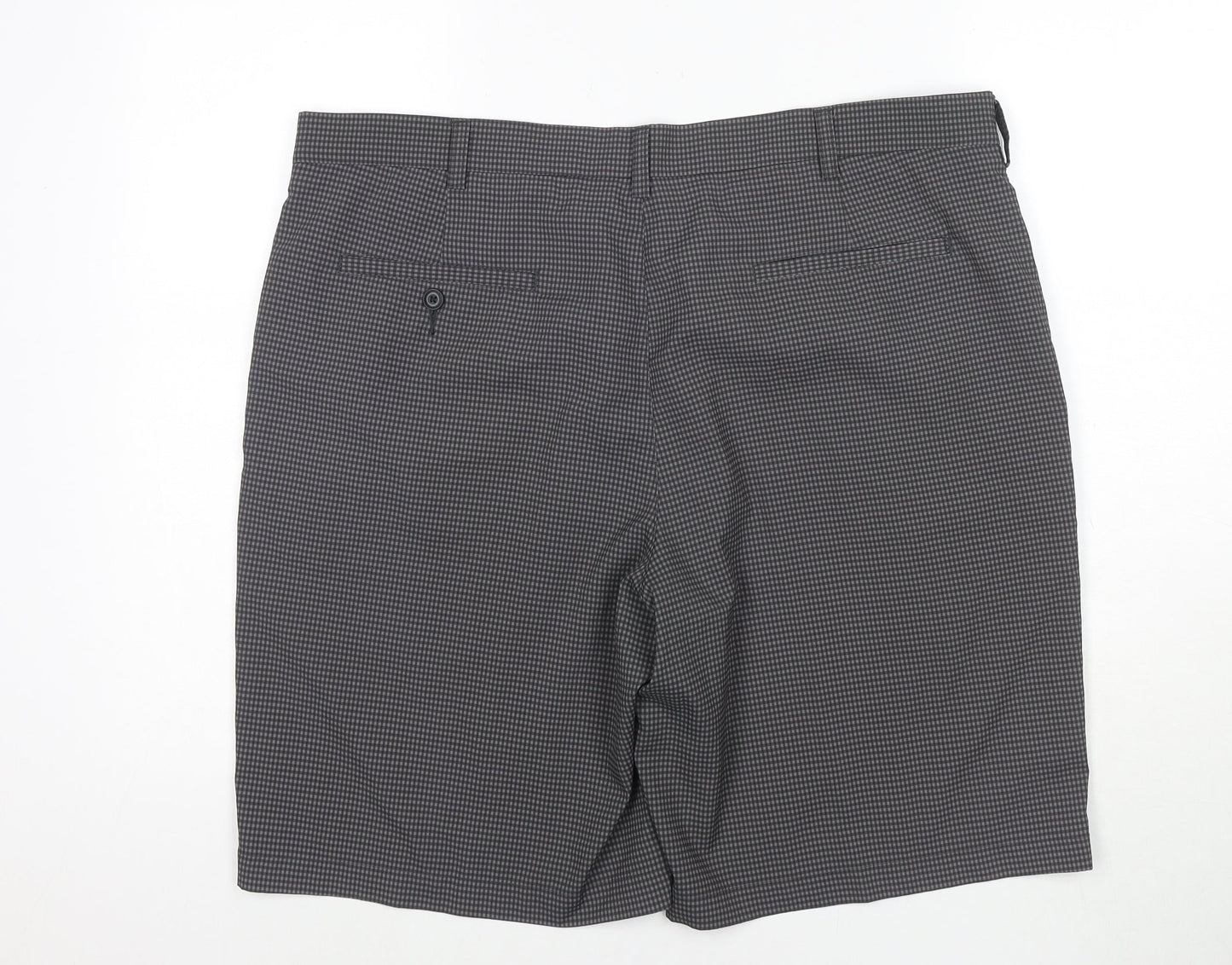 PGA TOUR Mens Grey Check Polyester Bermuda Shorts Size 38 in L10 in Regular Zip