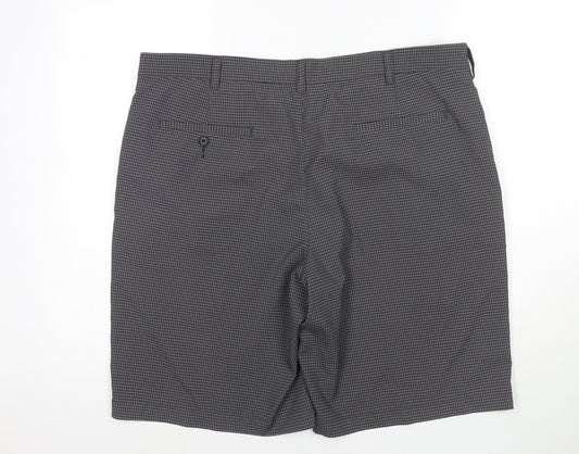 PGA TOUR Mens Grey Check Polyester Bermuda Shorts Size 38 in L10 in Regular Zip