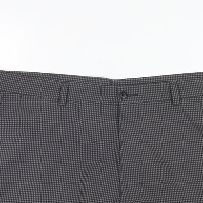 PGA TOUR Mens Grey Check Polyester Bermuda Shorts Size 38 in L10 in Regular Zip