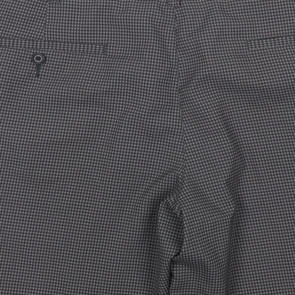 PGA TOUR Mens Grey Check Polyester Bermuda Shorts Size 38 in L10 in Regular Zip