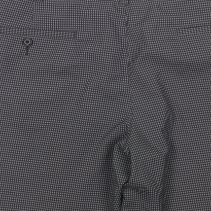 PGA TOUR Mens Grey Check Polyester Bermuda Shorts Size 38 in L10 in Regular Zip