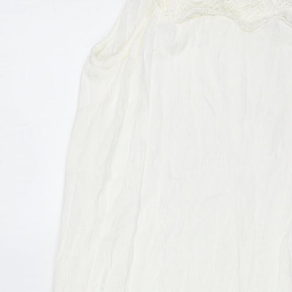 Kaffe Womens White Viscose Maxi Size 12 Square Neck Pullover
