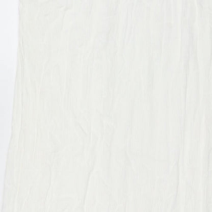 Kaffe Womens White Viscose Maxi Size 12 Square Neck Pullover