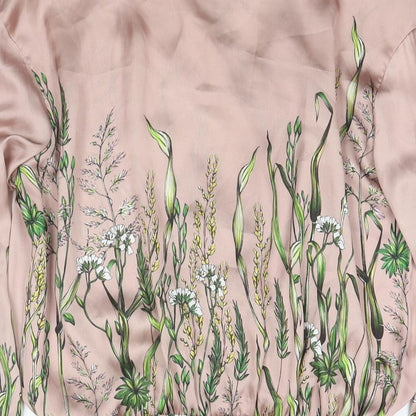 Zara Womens Beige Floral Polyester Playsuit One-Piece Size S Pullover