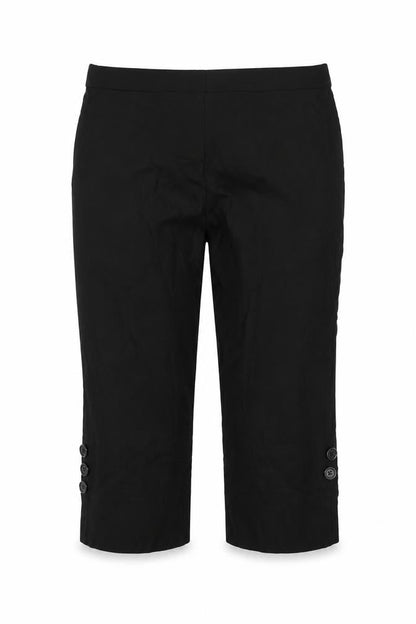 Lilia Womens Black Cotton Bermuda Shorts Size M L17 in Regular Pull On