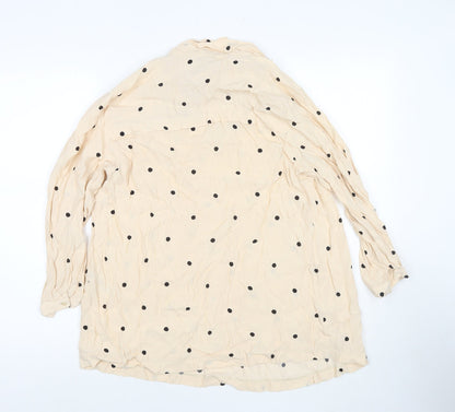 Womens UK Size 14 NEXT Beige Basic Blouse