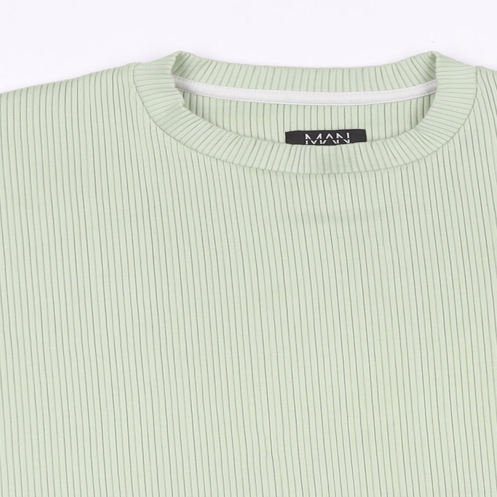 Mens UK Size M Boohoo Green  T-Shirt