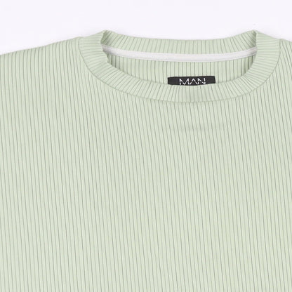 Mens UK Size M Boohoo Green  T-Shirt