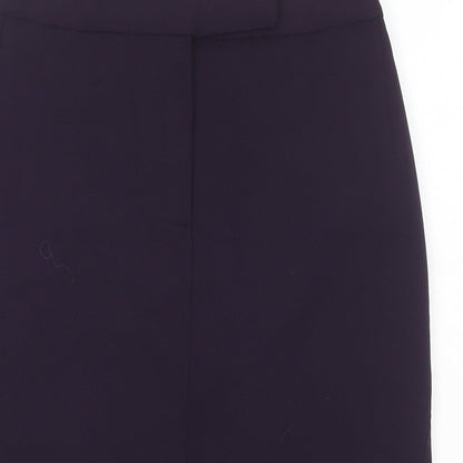 Per Una Womens Blue Polyester Straight & Pencil Skirt Size 8 Zip