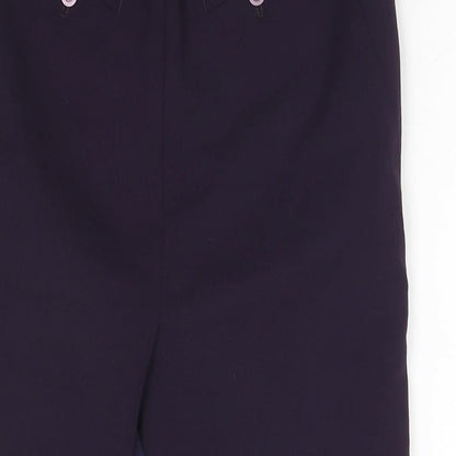 Per Una Womens Blue Polyester Straight & Pencil Skirt Size 8 Zip