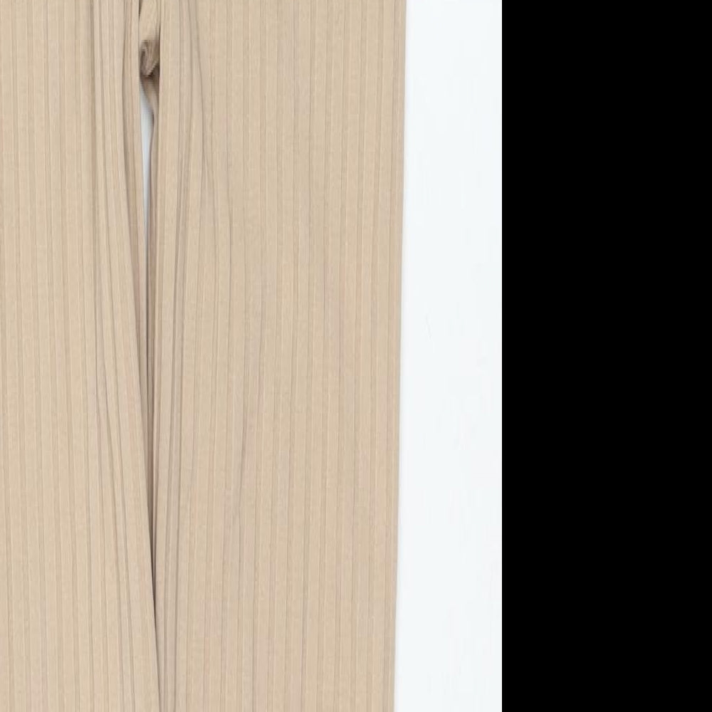 Womens UK Size 8 PRETTYLITTLETHING Regular Fit Pedal Pusher Beige Trousers