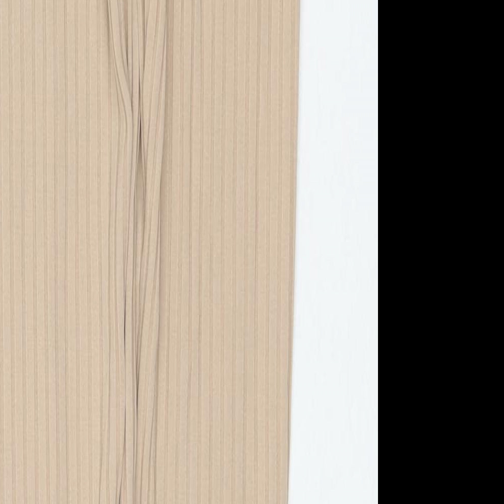 Womens UK Size 8 PRETTYLITTLETHING Regular Fit Pedal Pusher Beige Trousers