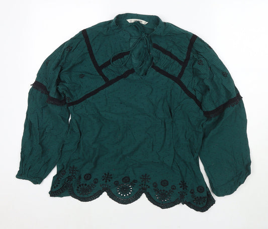 Womens UK Size XS Zara Blue Basic Blouse